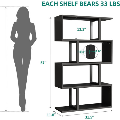 Wayfair Samples 57'' H x 31.5'' W Geometric Bookcase Wayfair